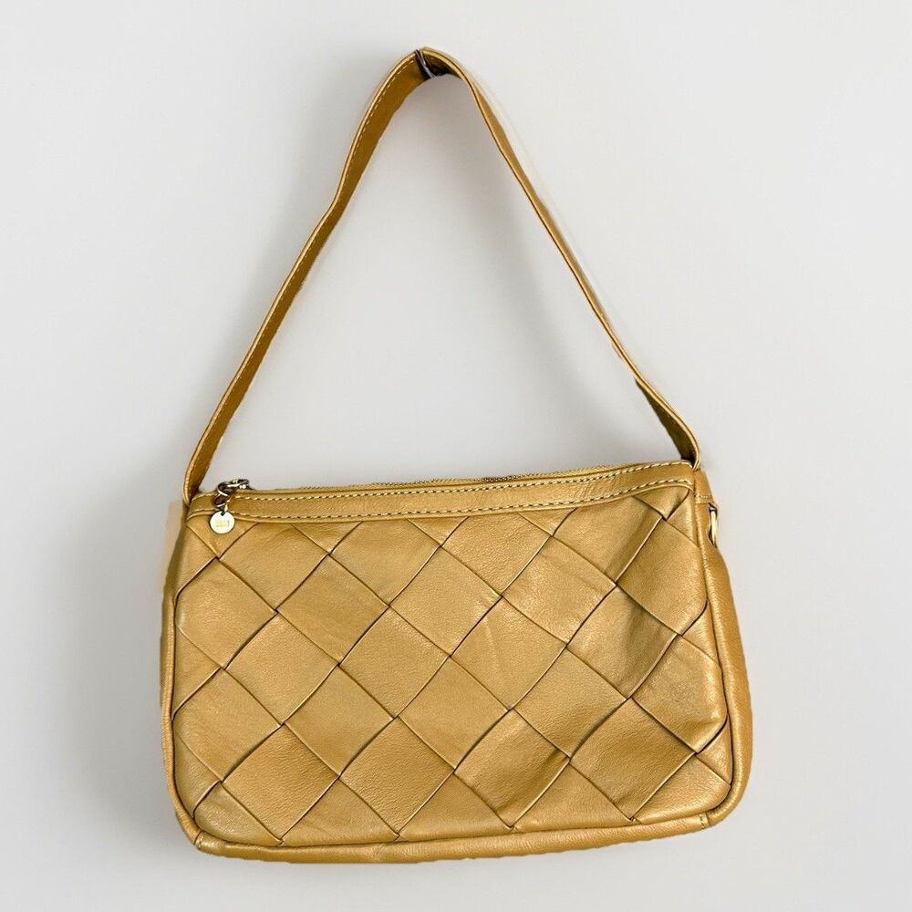 Hobo International Kole Woven Leather Shoulder Bag in Moss Green